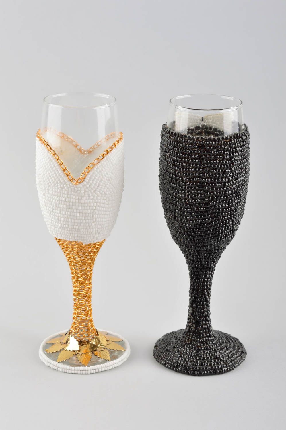 Handgemachtes Geschirr Gläser Set Champagner Gläser schönes Geschirr 2 Stück foto 3