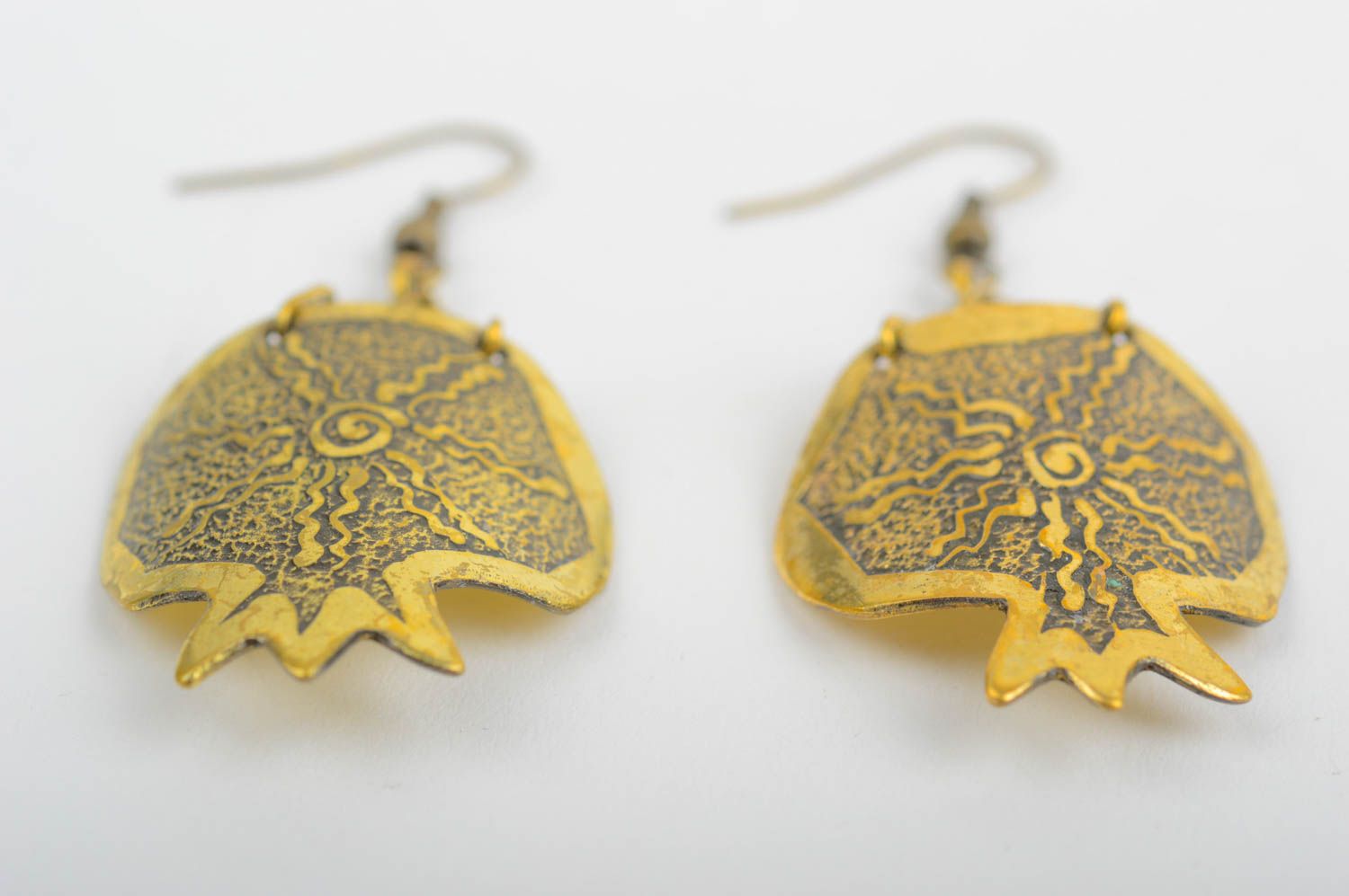 Handmade brass earrings designer accessories for women brass stylish jewelry photo 3