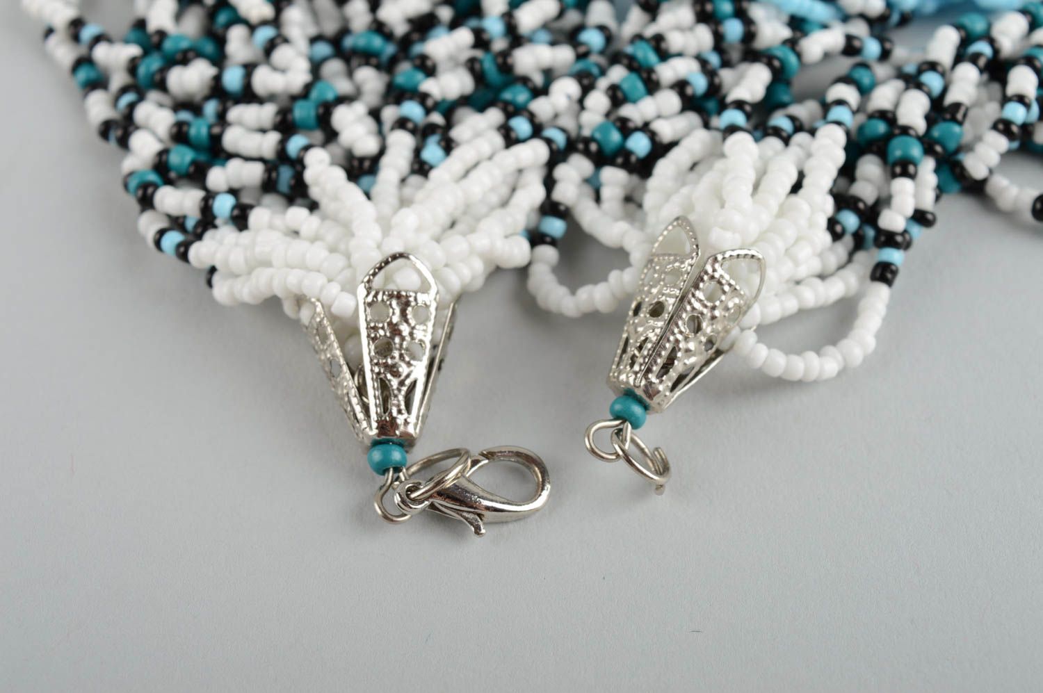 Collier perles de rocaille Bijoux fait main Cadeau femme style ethnique photo 5