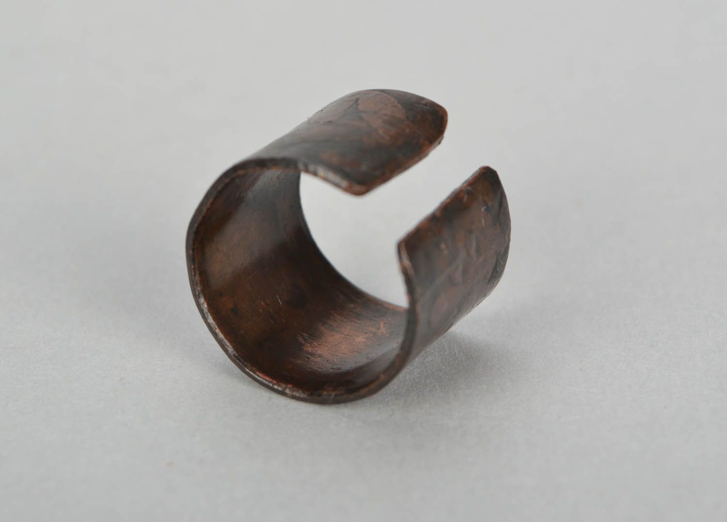 Handgemachter Ring aus Kupfer Blätter foto 5