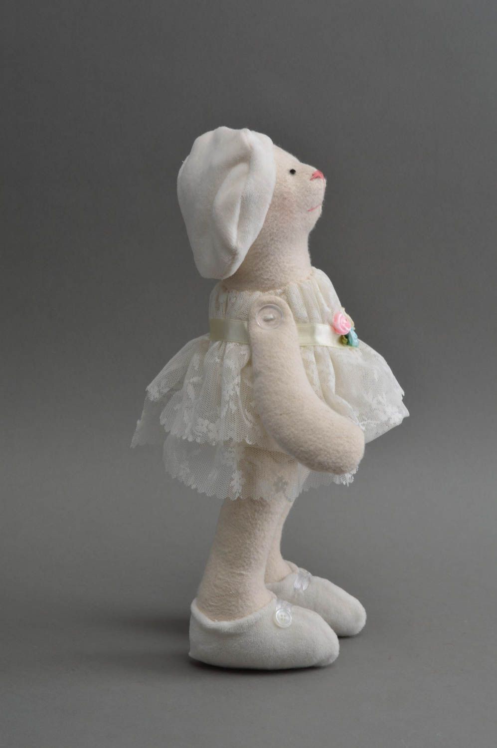 Oso de peluche artesanal juguete de tela natural regalo original para niño foto 3