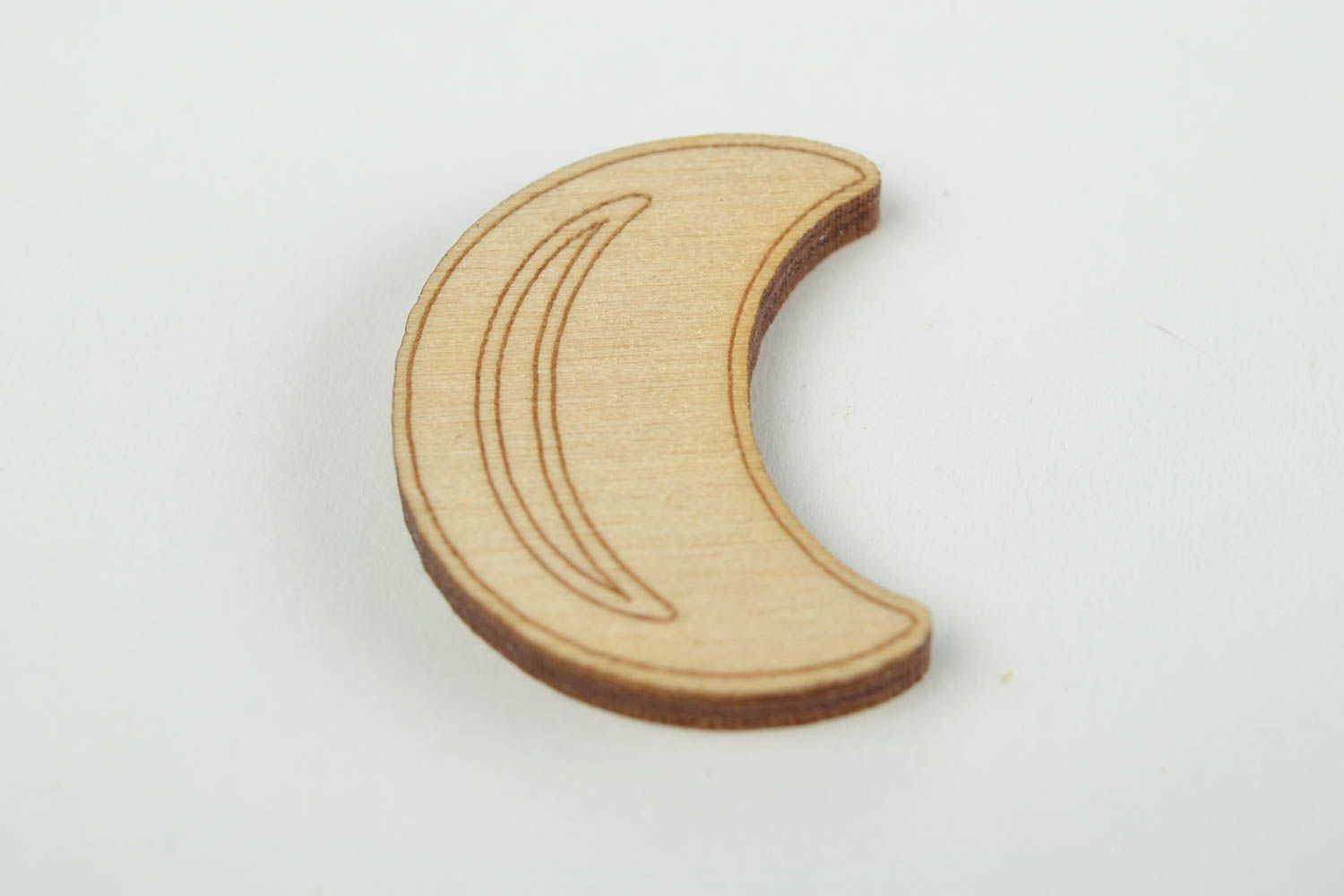Handgemachte Figur zum Bemalen Holz Rohlinge Miniatur Figur Mond schön grell foto 4