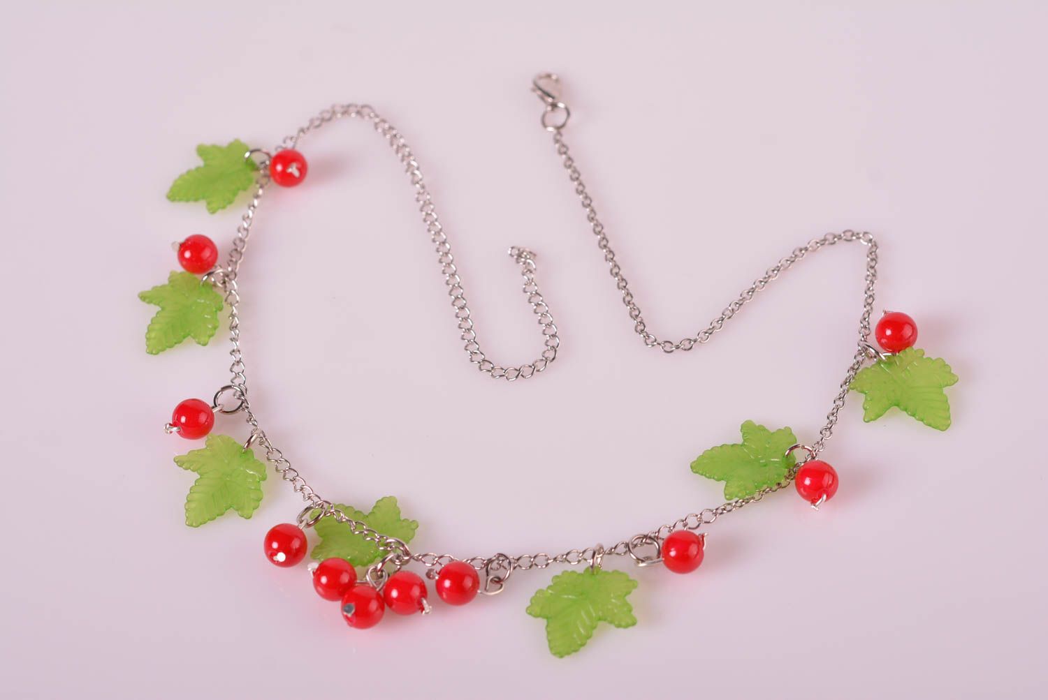 Polymer clay necklace handmade flower necklace designer necklace women jewelry photo 2