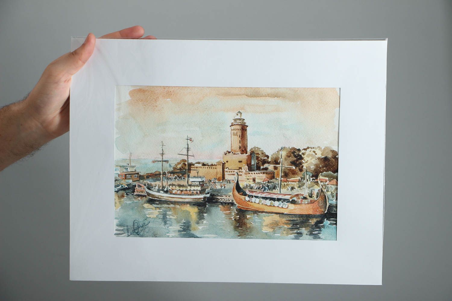 Homemade watercolor painting Poland photo 4