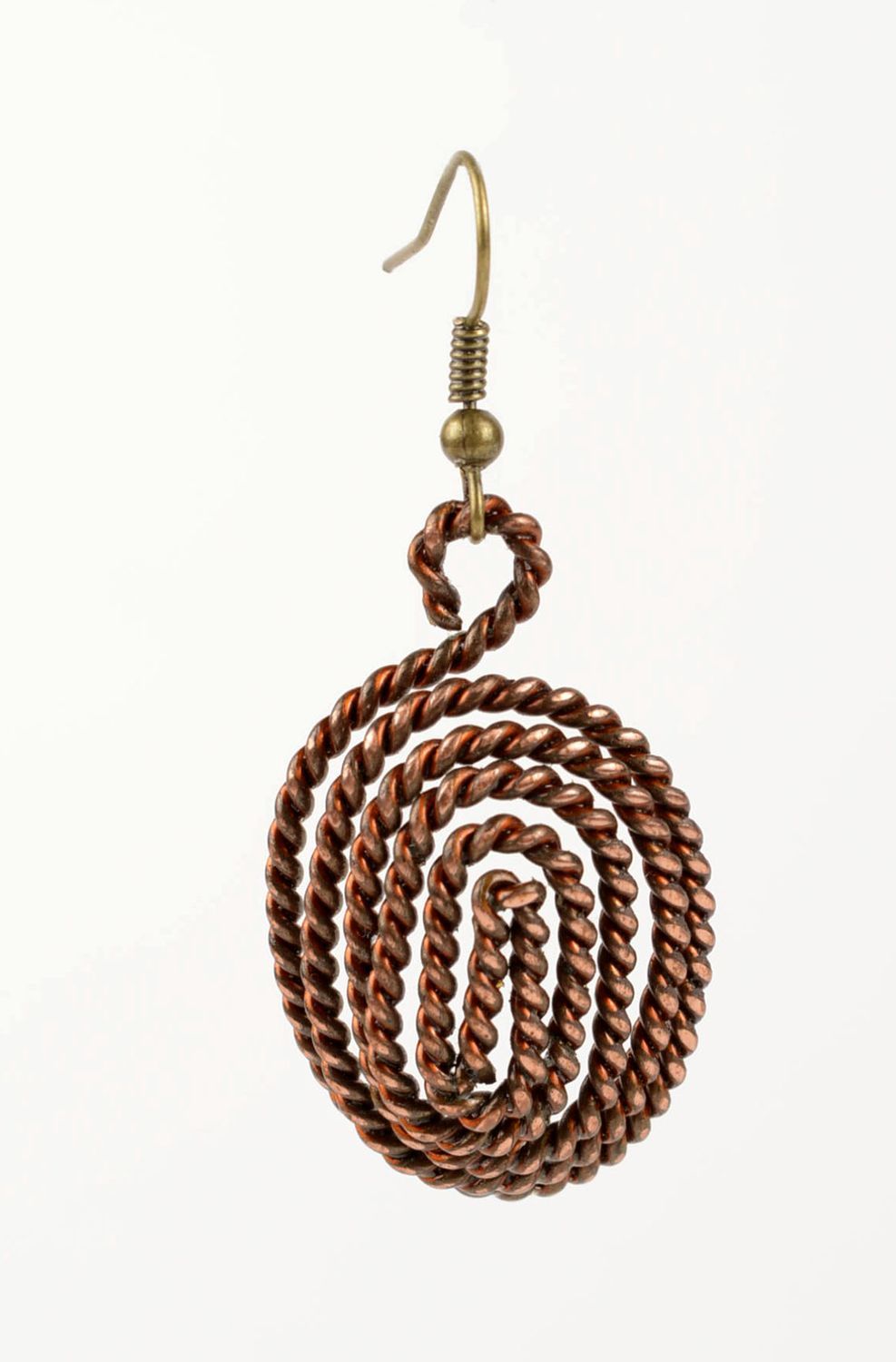 Pendientes de cobre hechos a mano regalo original accesorios para mujeres foto 3