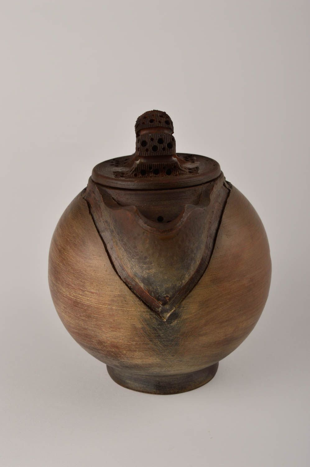Заварной чайник ручной работы керамический чайник необычный глиняная посуда фото 3
