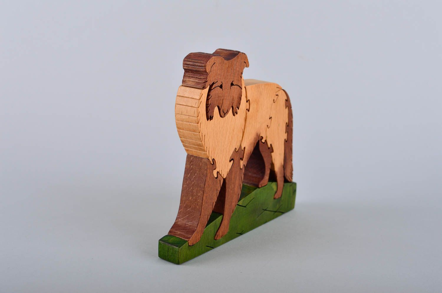 Handmade Spielzeug Holz Geschenk für Kinder Spielzeug aus Holz großer Hund foto 3