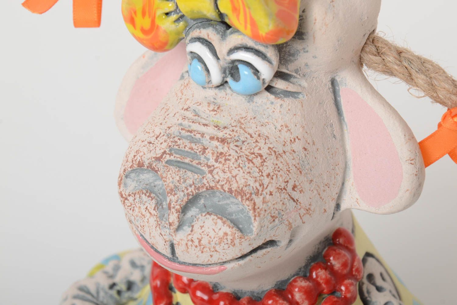 Handmade Keramik Spardose Schaf für Haus Deko Geschenk für Kinder schön bunt foto 3