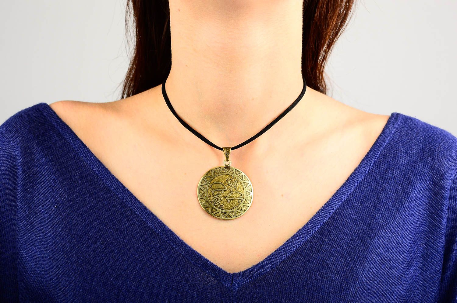 Handmade pendant metal jewelry designer accessory gift ideas unusual pendant photo 2