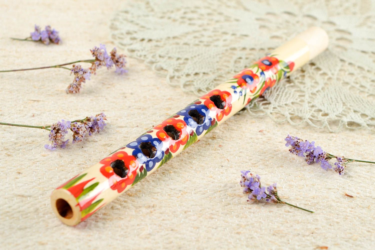 Handmade wind instrument unusual penny whistle decorative use only gift ideas photo 1