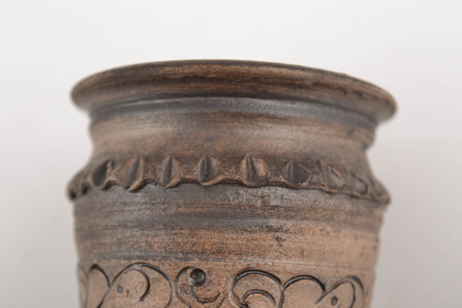 Vaso de chupito de arcilla artesanal cerámica lechera original bonito 50 ml foto 4