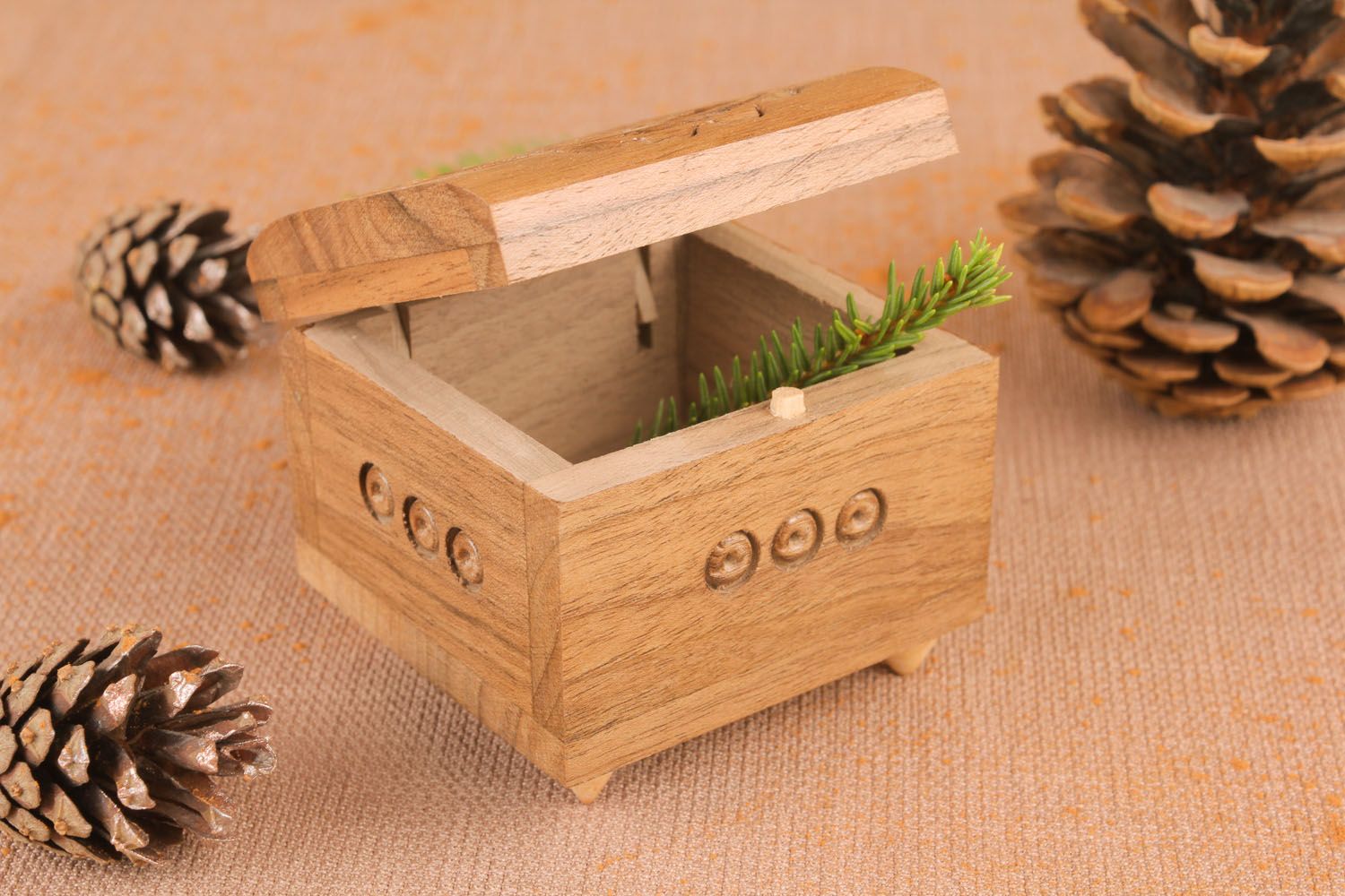 Petite boîte en bois artisanale faite main photo 5