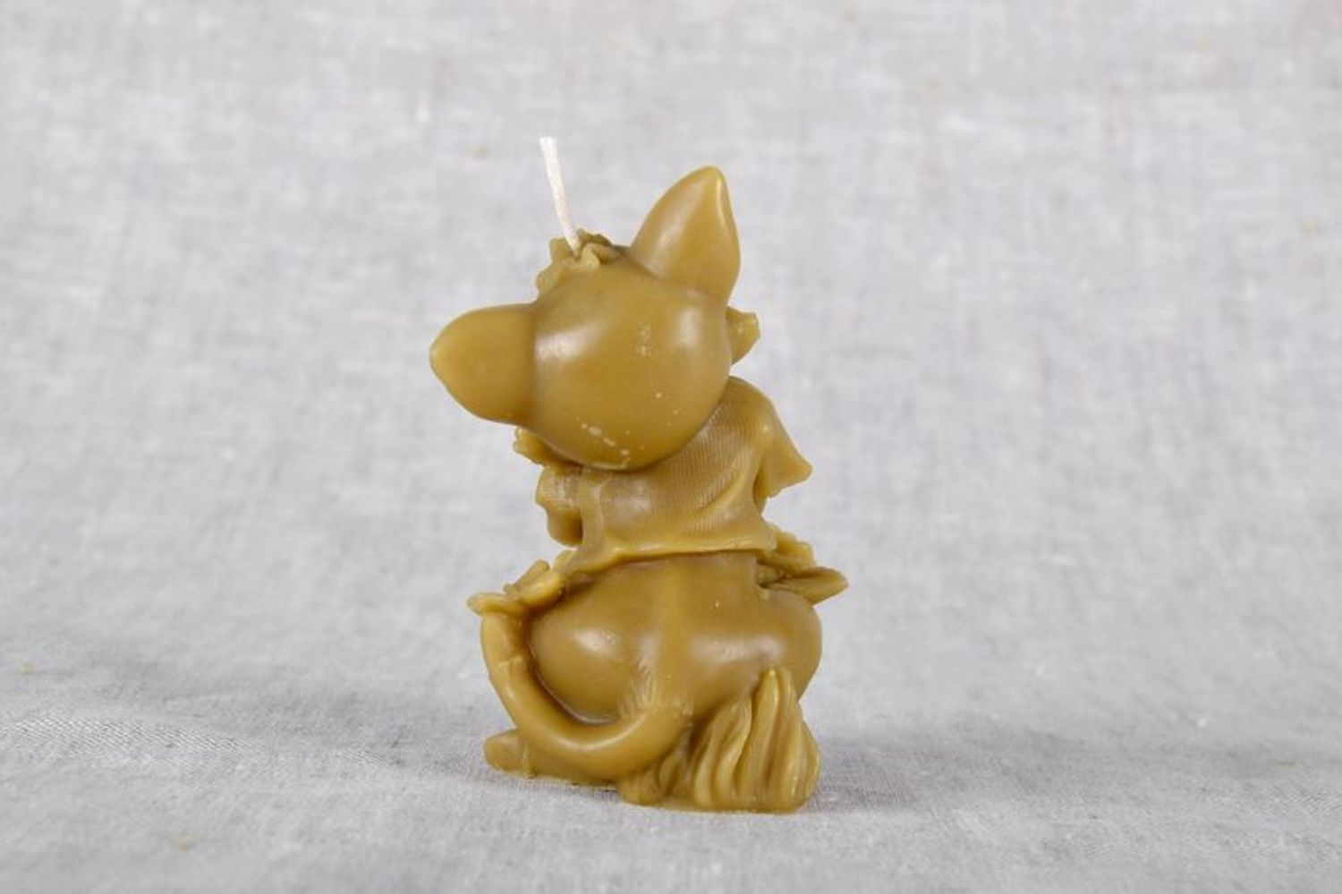 Декоративная свечка Кот с цветами фото 4