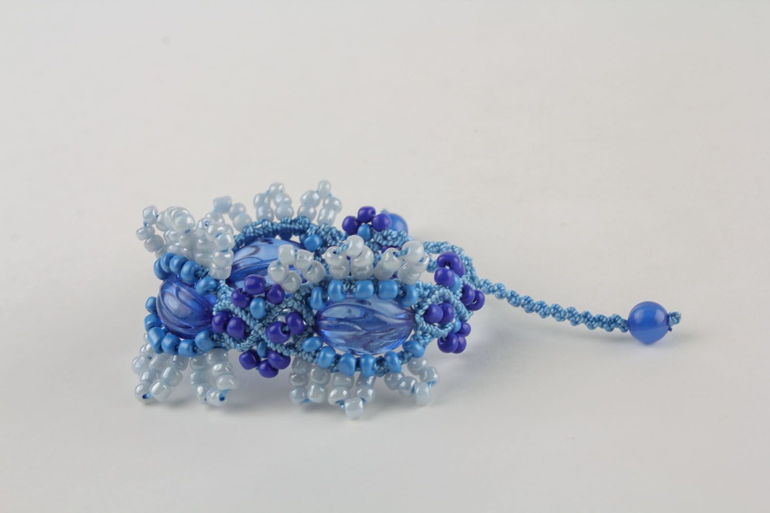Bracelet with threads and beads Northern Lights photo 5