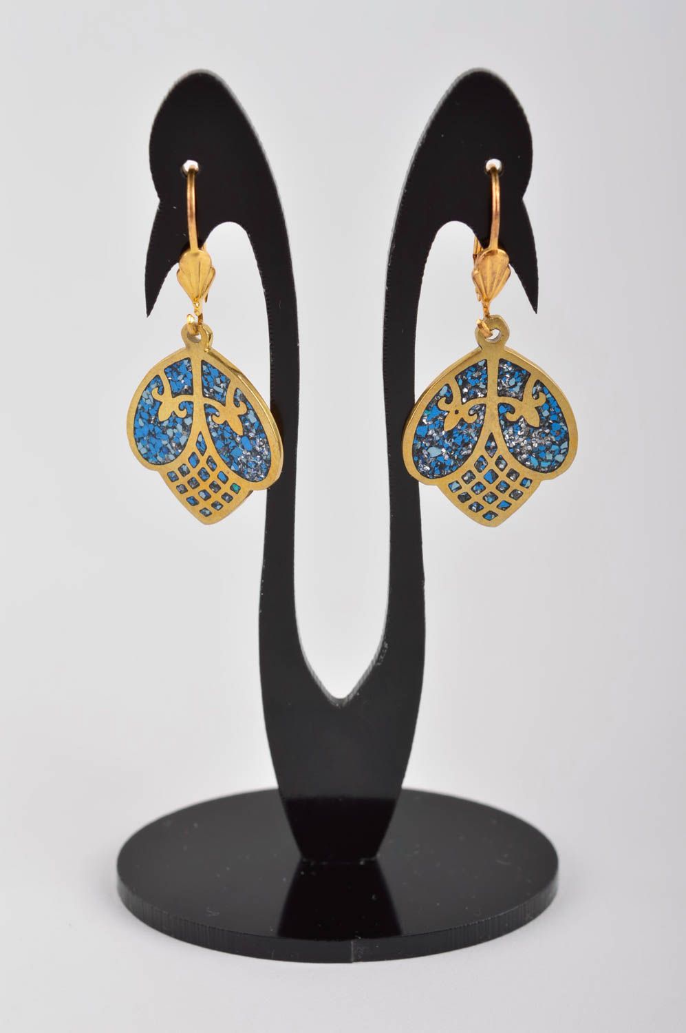Handmade beautiful stylish earrings elegant designer earrings brass jewelry photo 2