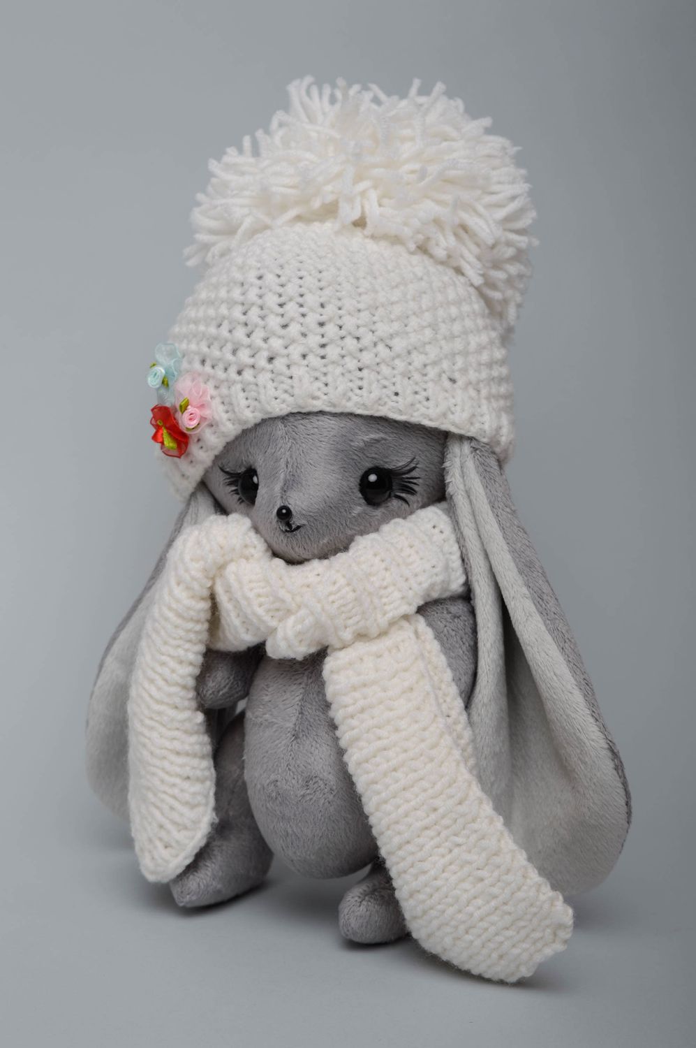 Handmade plush toy hare photo 1