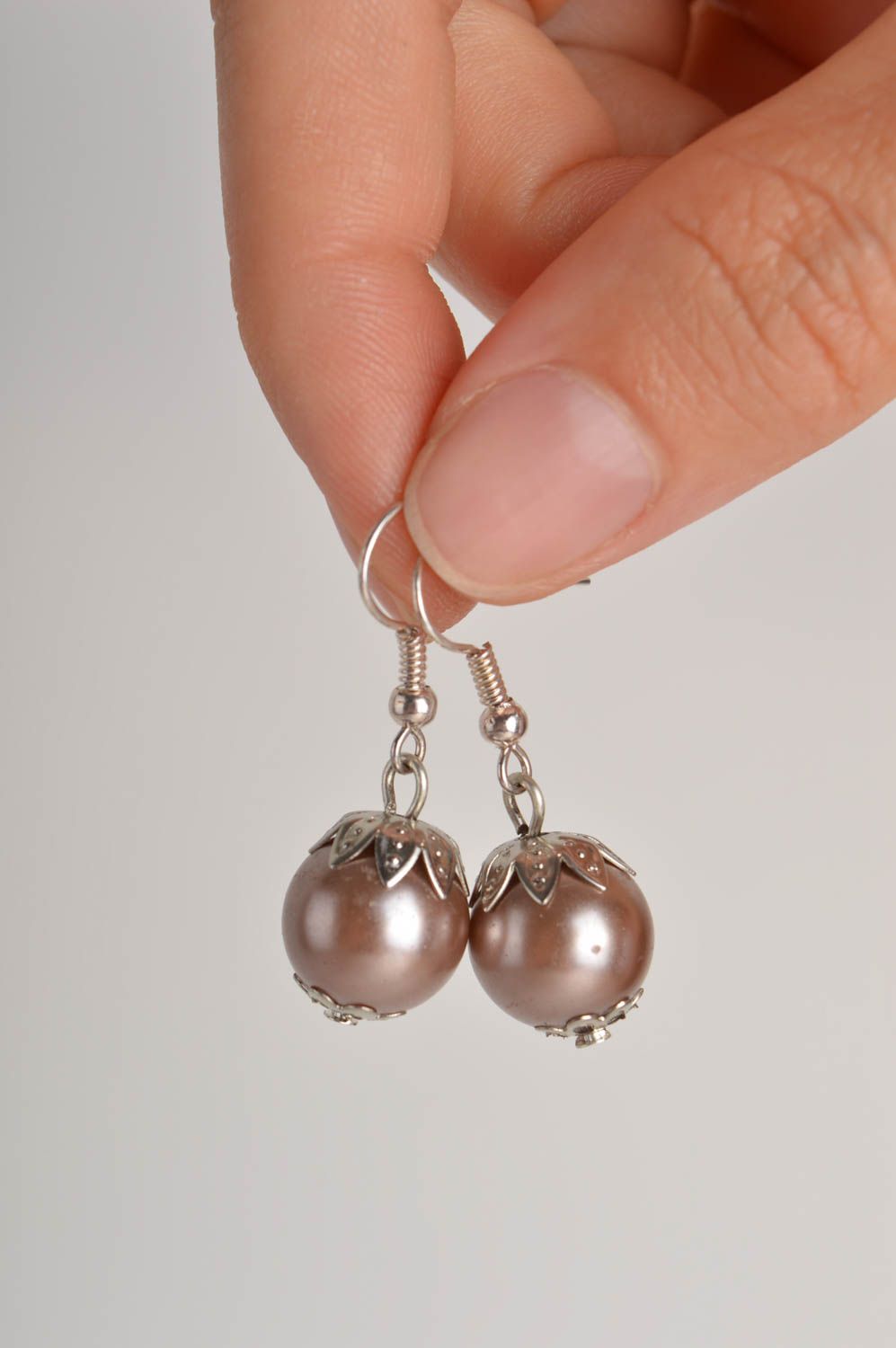 Handmade trendy cute earrings elegant dangling earrings beaded accessory photo 5