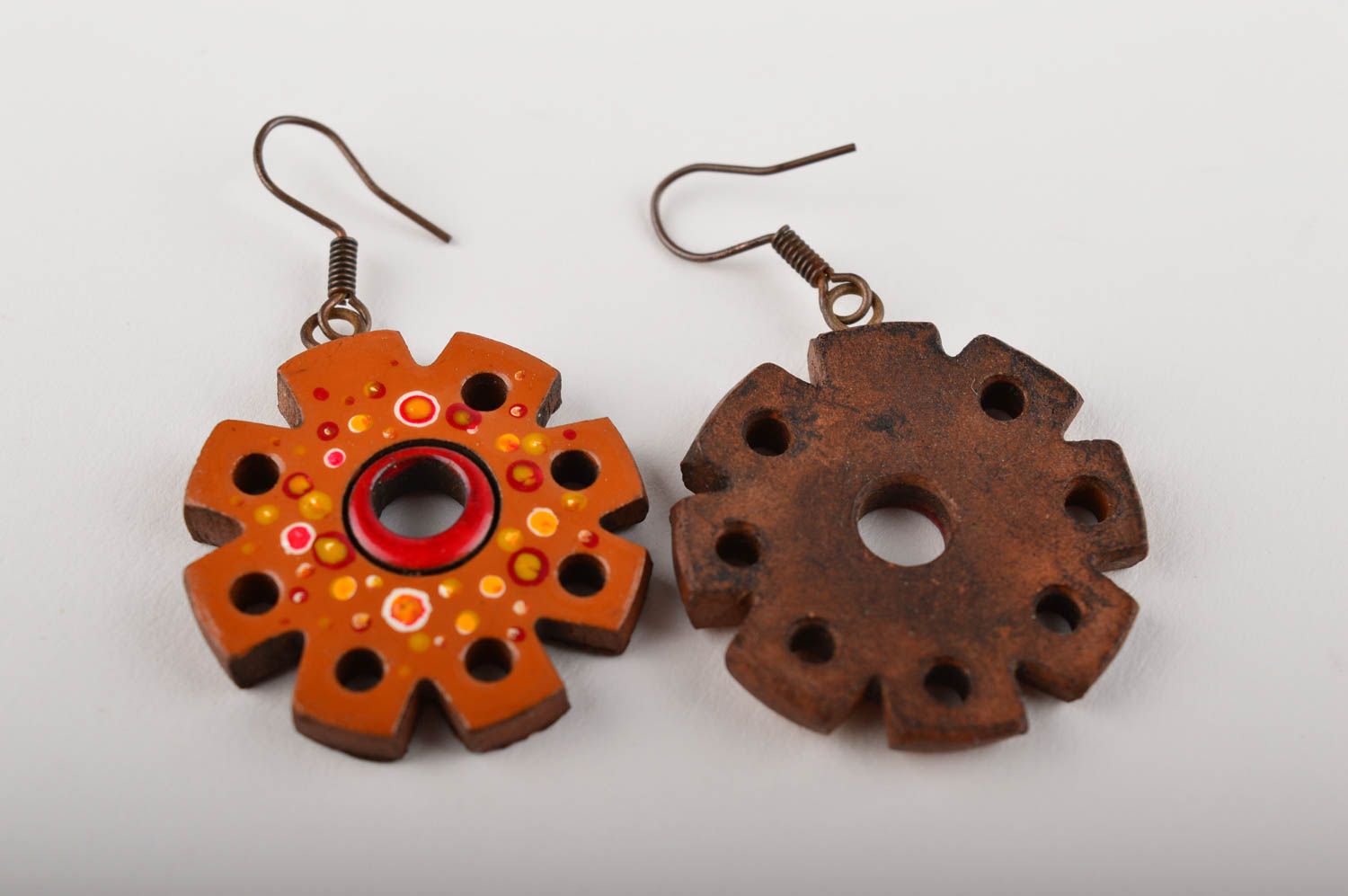 Schmuck aus Keramik Damen Ohrringe Geschenk für Frauen Handgemachte Ohrringe foto 3