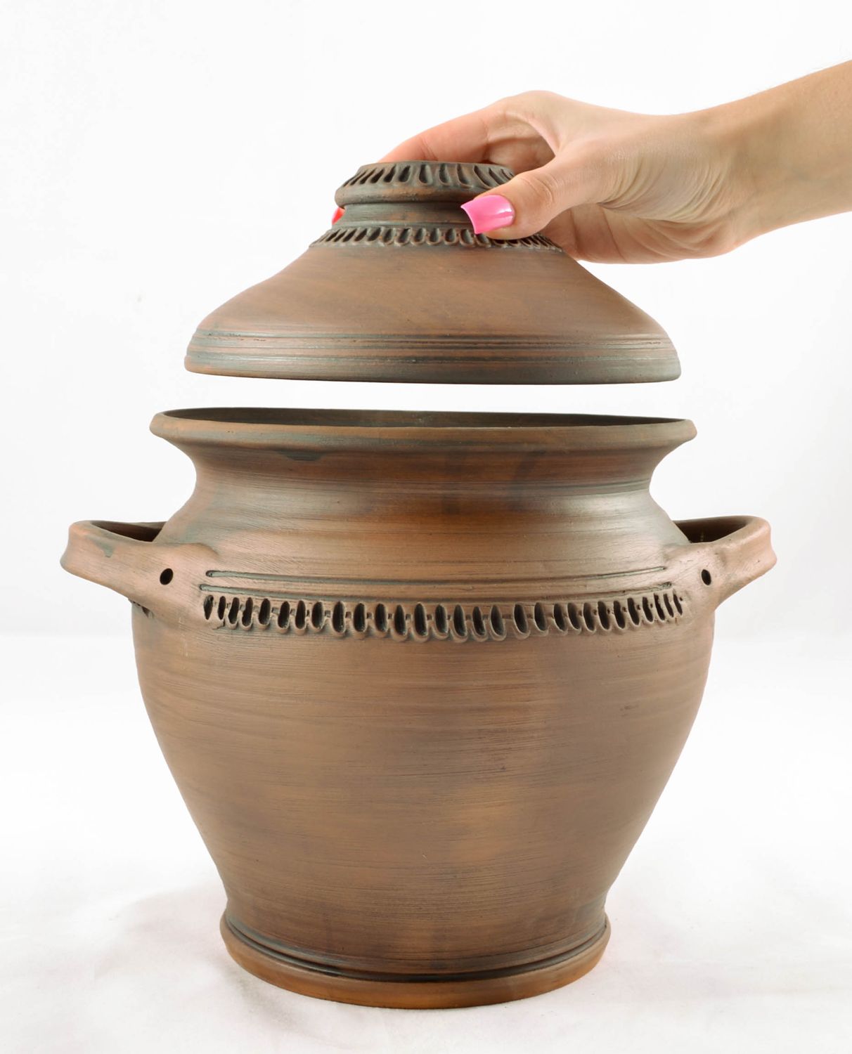 Ceramic pot with lid 5 liters photo 2