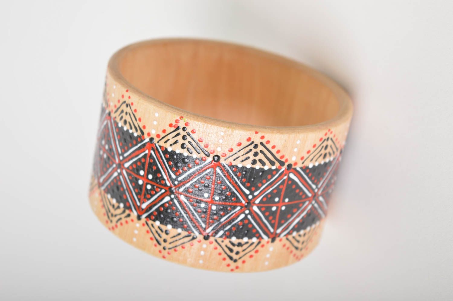 Handmade beautiful wooden bracelet cute jewelry bracelet in ethnic style photo 3