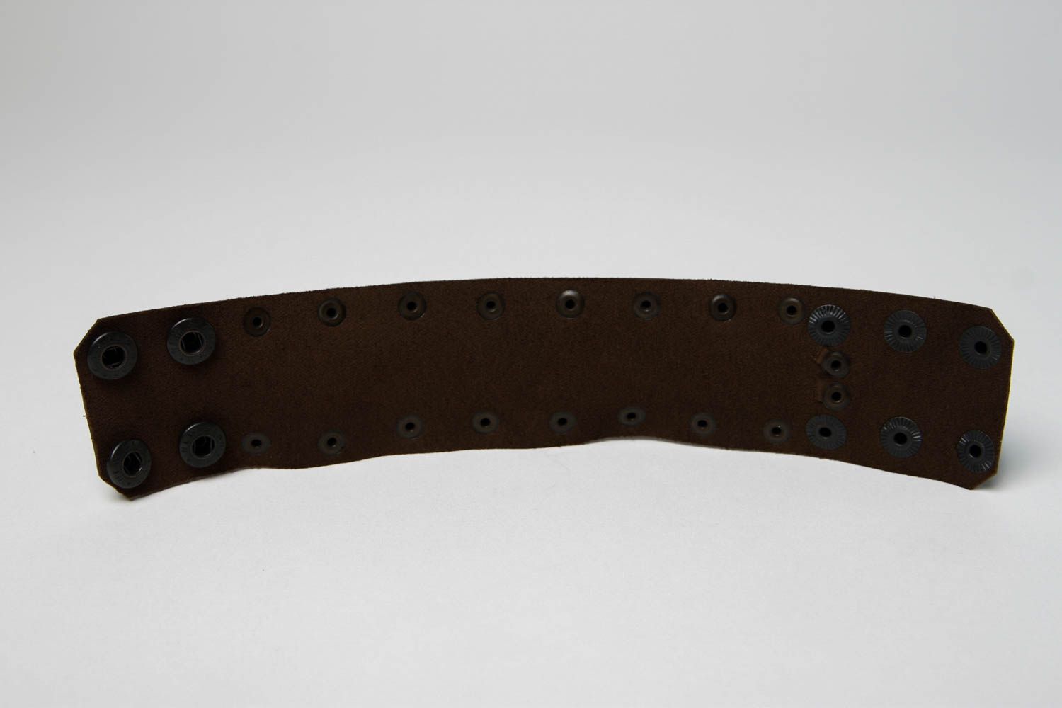 Bracelet cuir fait main Bracelet design large marron Accessoire en cuir photo 5