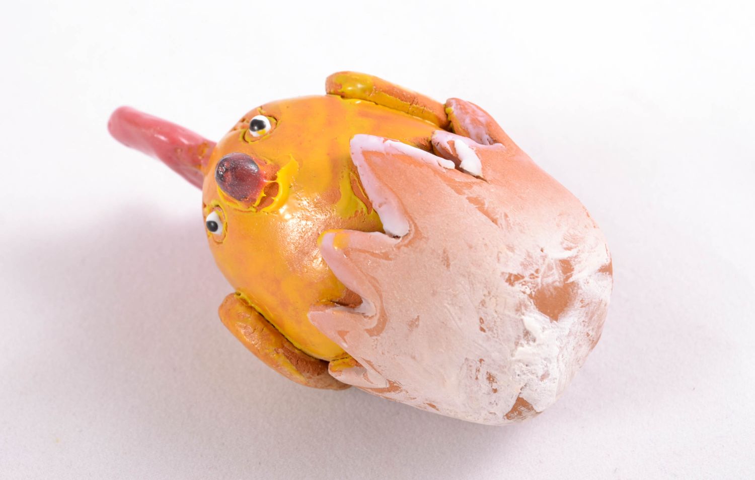 Pollo de arcilla de Pascua, figurilla cerámica foto 5