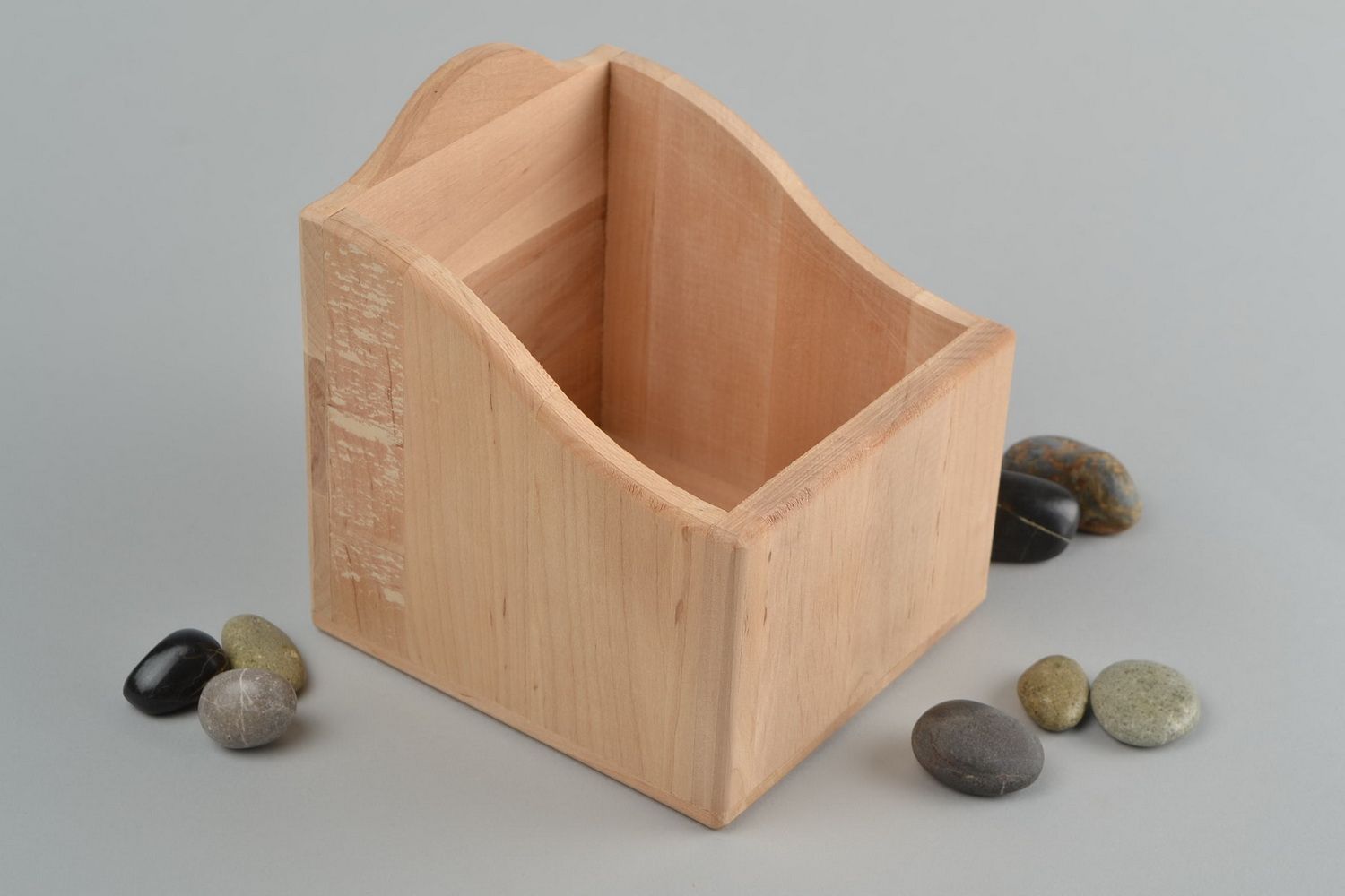 DIY handmade designer carved wooden blank spice box for creative work photo 1