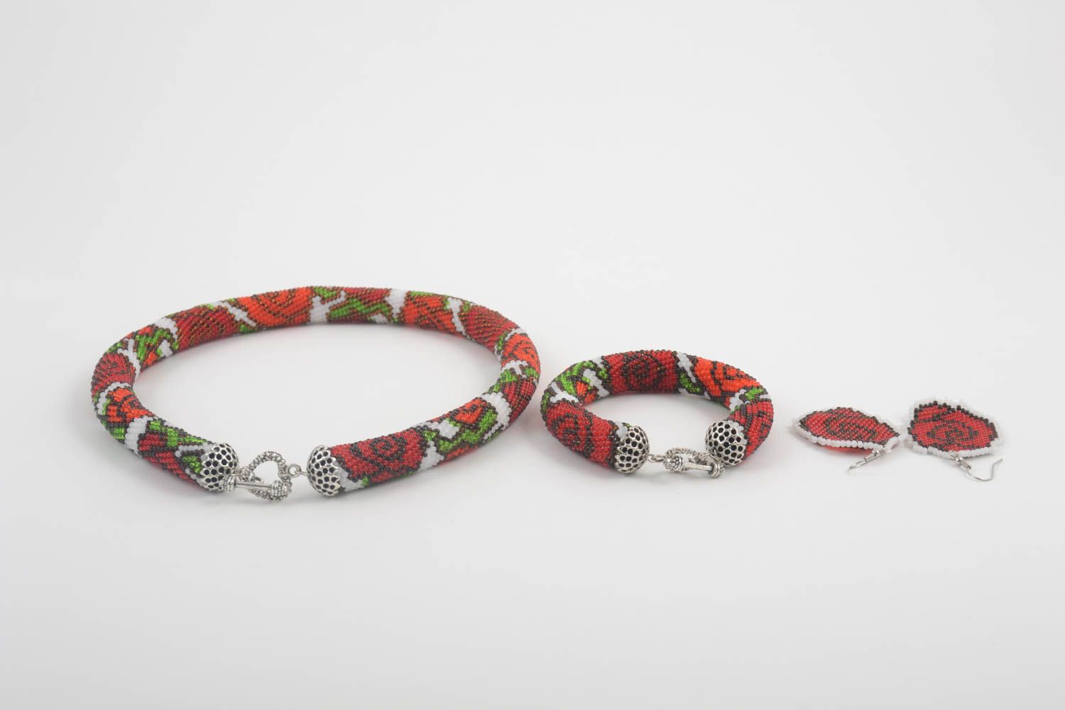 Elegant unusual necklace handmade lovely accessories beautiful bracelet photo 3