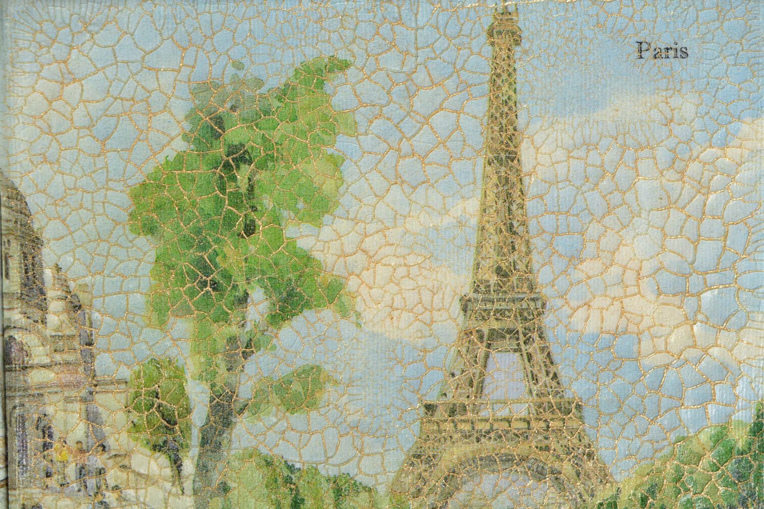 Decoupage wall painting Paris Landscape photo 3