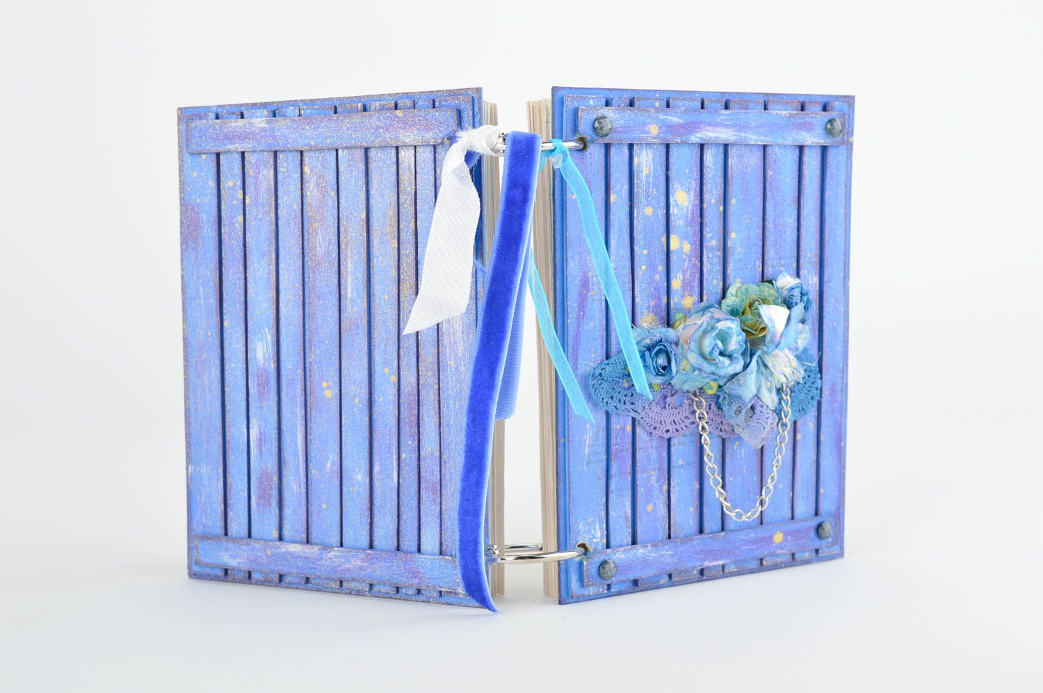 Handmade stylish artbook notebook with flowers designer diary for girls photo 2