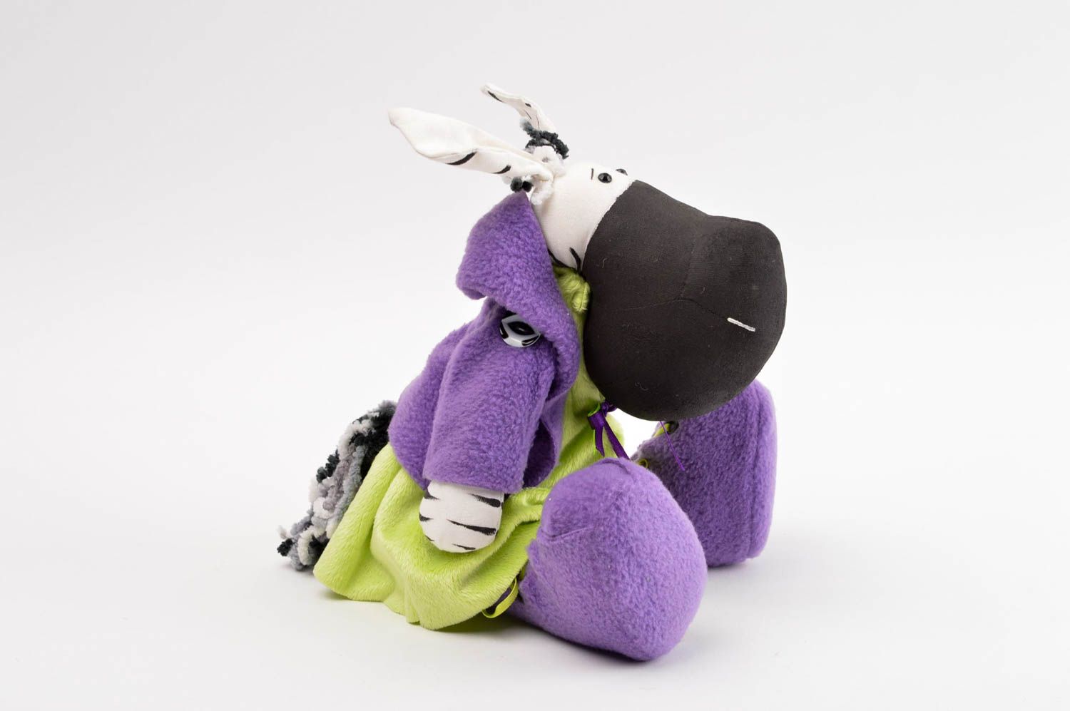 Plüschtier Zebra handmade natürliches Spielzeug Geschenkidee für Freundin foto 5