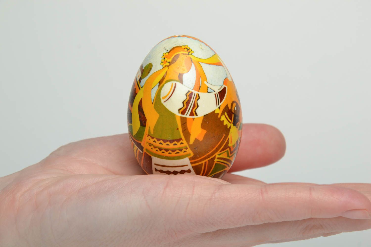 Расписное пасхальное яйцо в украинском стиле  фото 5