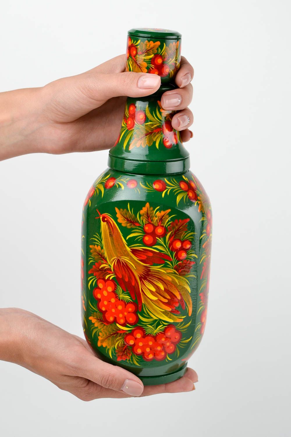 Handmade decorative bottle stylish painted bottle ware in ethnic style photo 2