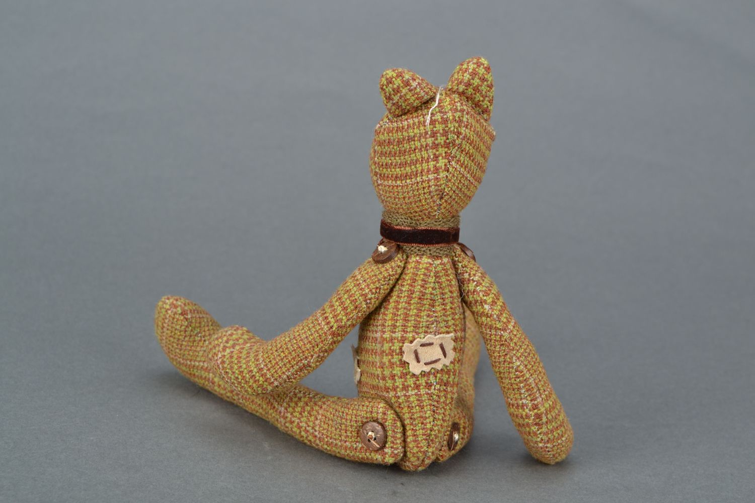 Handmade tweed soft toy Bear  photo 5