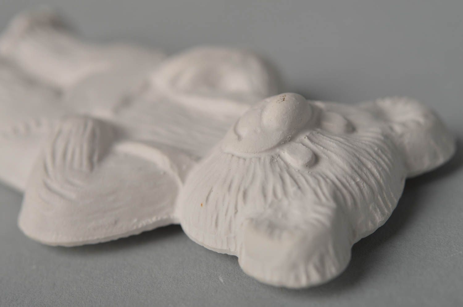 Aimant frigo fait main Figurine à peindre ours en plâtre Loisirs créatifs photo 3