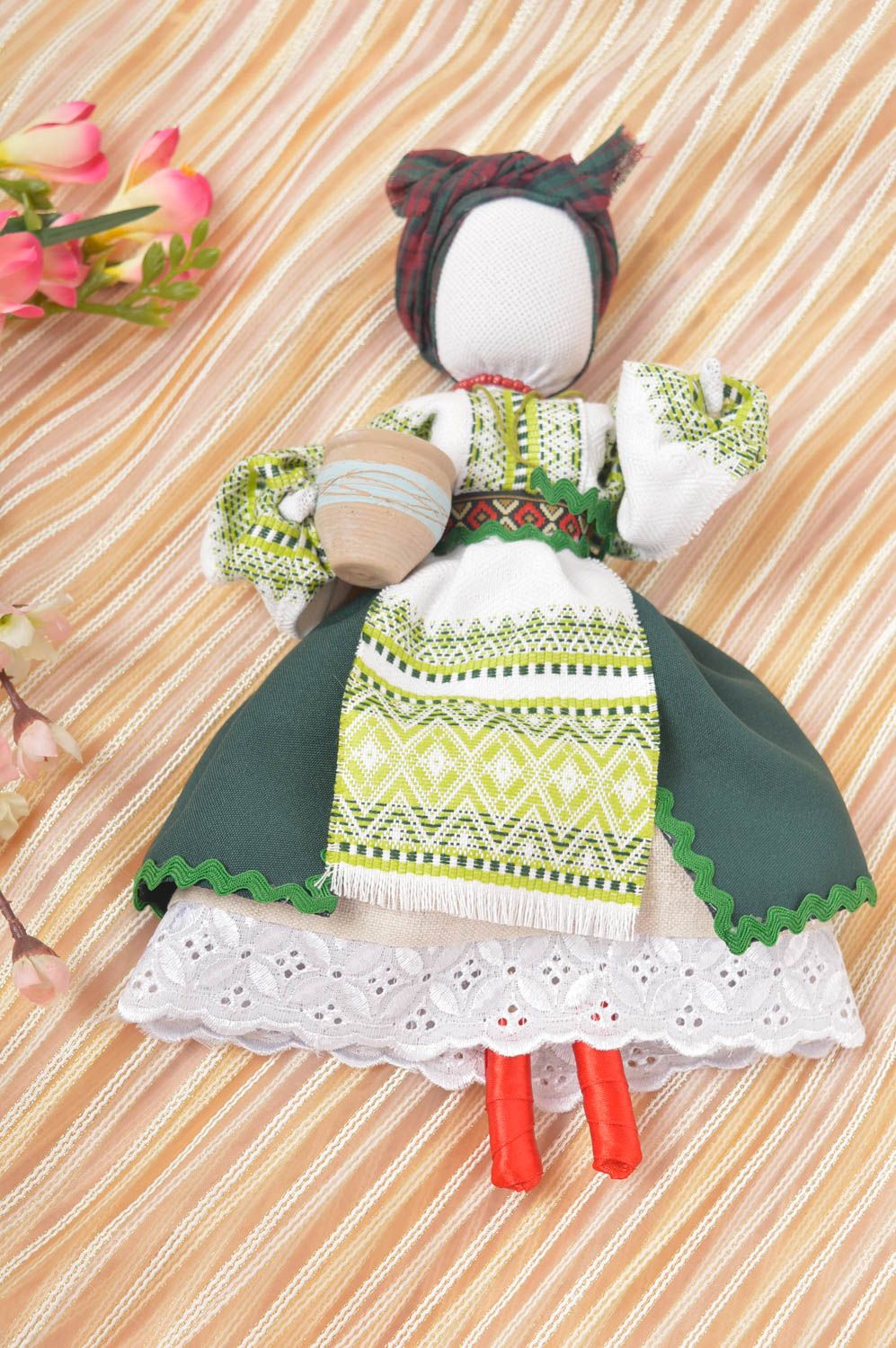 Juguete decorativo hermoso muñeca de trapo artesanal étnica regalo original foto 1