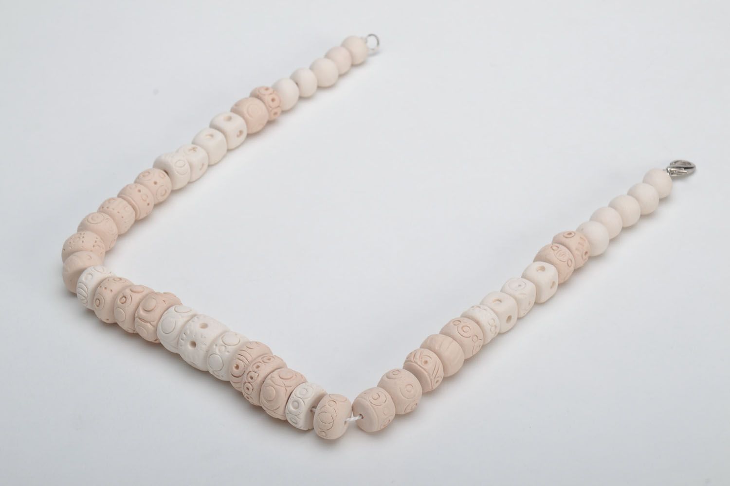 White clay necklace photo 4