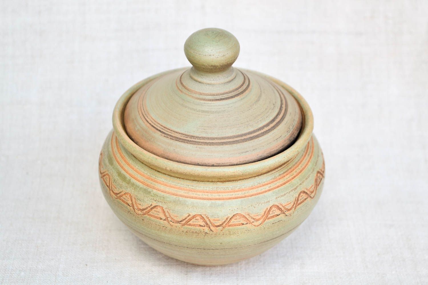 Handmade kleiner Keramik Topf für Schmoren Ton Geschirr Küchen Zubehör foto 4