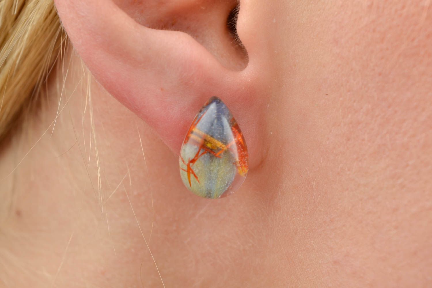 Handmade stud earrings stylish designer accessory beautiful earrings gift photo 2