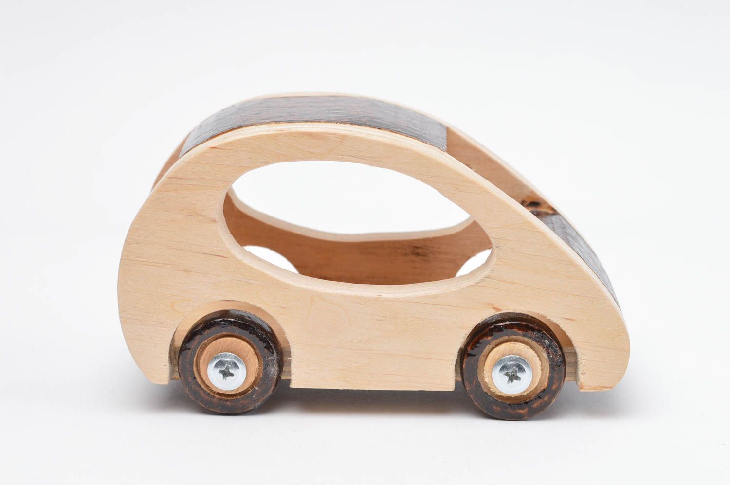 Juguete hecho a mano figura decorativa regalo original para niño coche de madera foto 2