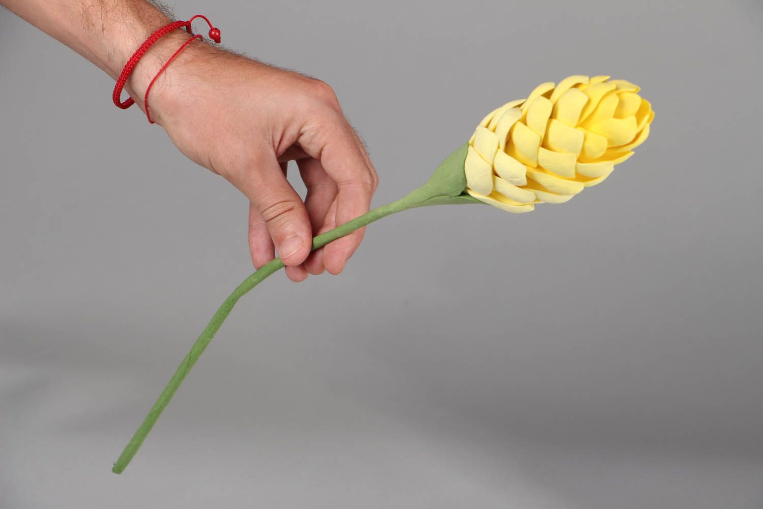 Fleur décorative de gingembre en pâte polymère photo 4