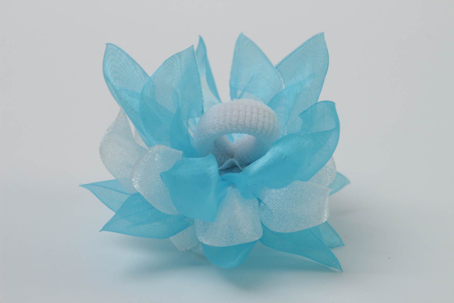 Handmade hair scrunchie flower hair tie hair accessories for girls handmade gift photo 4