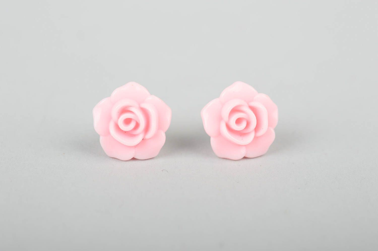Handmade cute stud earrings designer plastic jewelry flower elegant earrings photo 1