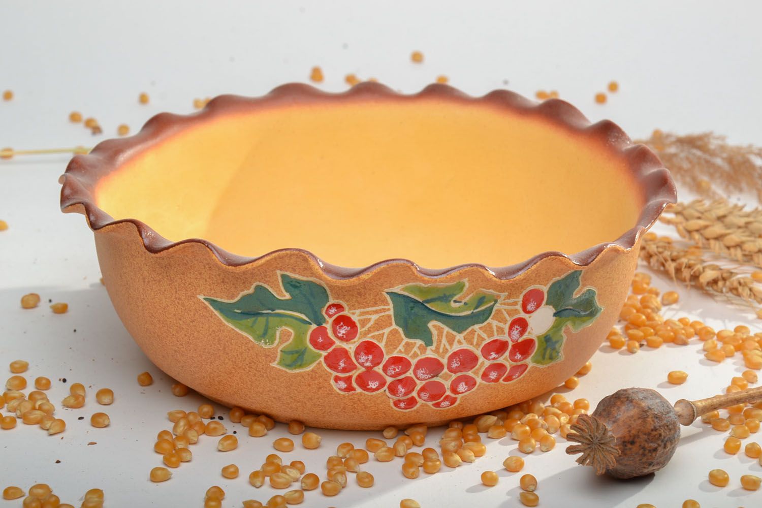 Ceramic bowl with ornament  photo 1