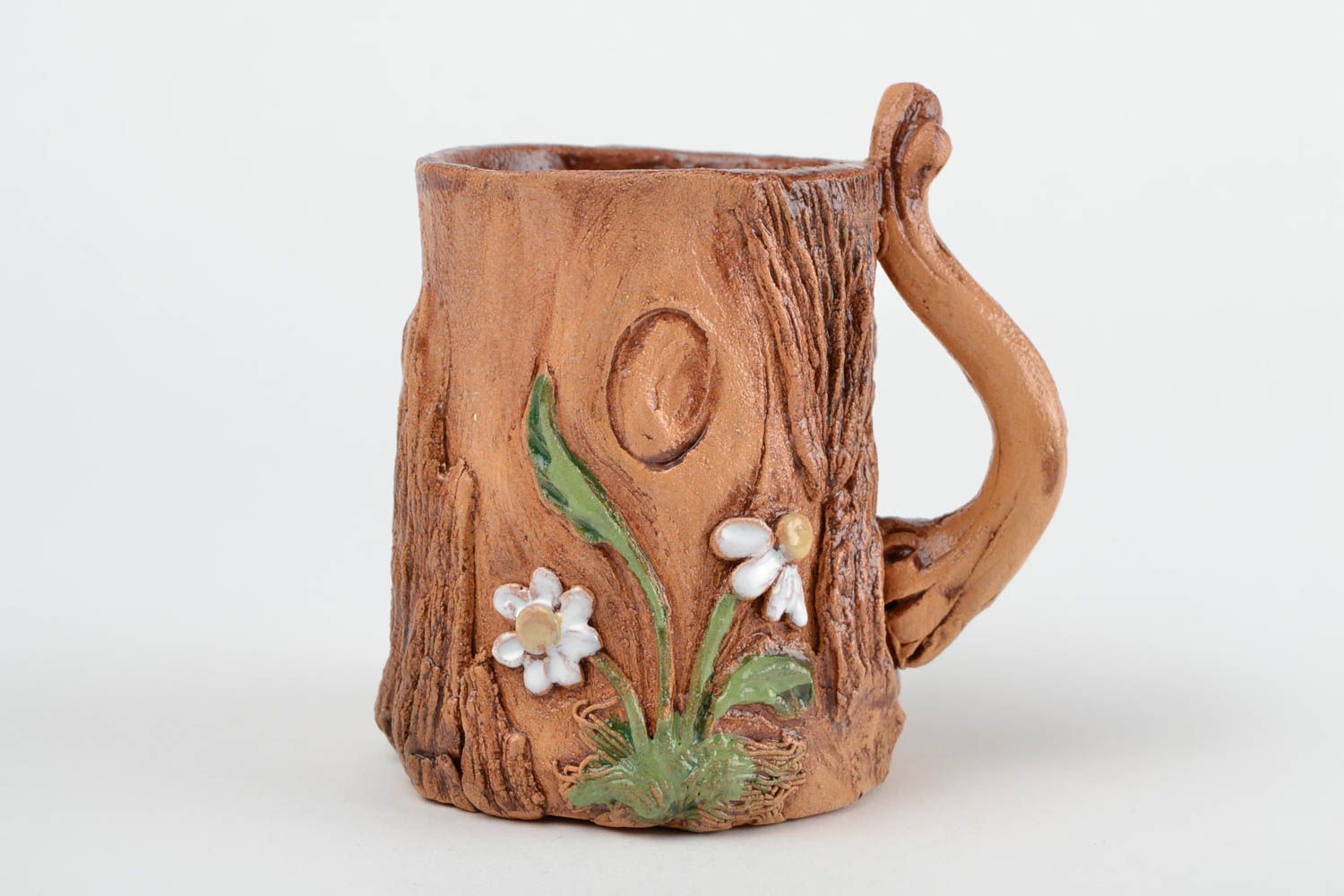 8 oz ceramic glazed forest style handmade cup 0,94 lb photo 5
