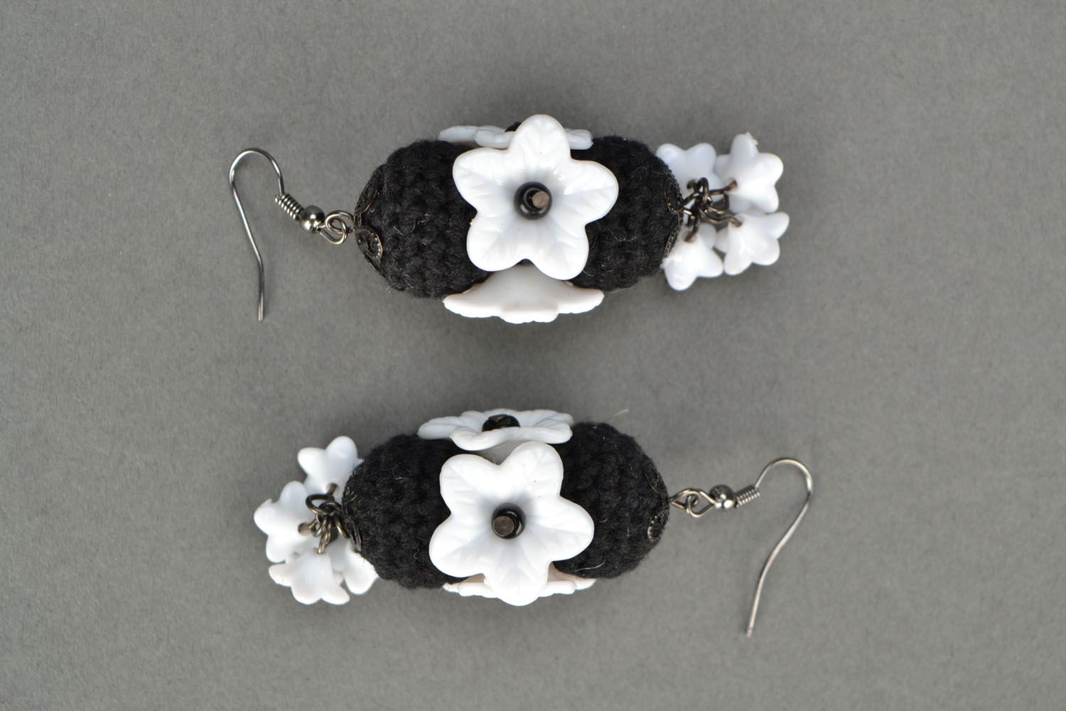 Handmade crocheted earrings photo 3