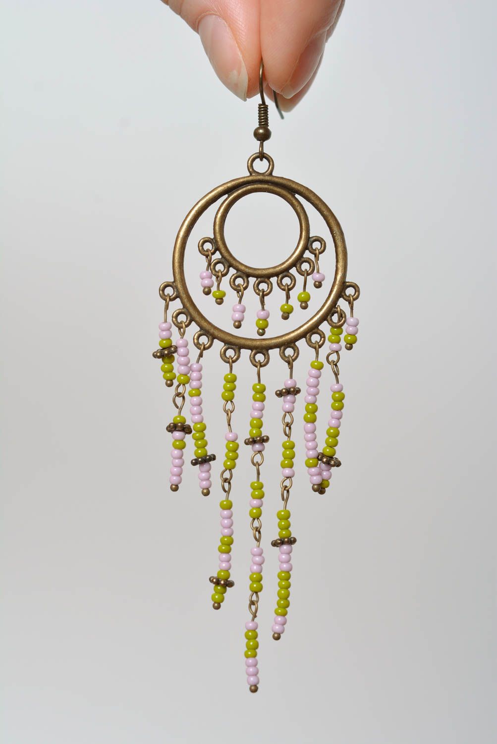 Handmade earrings beaded jewelry beaded earrings dangling earrings gifts for her photo 4