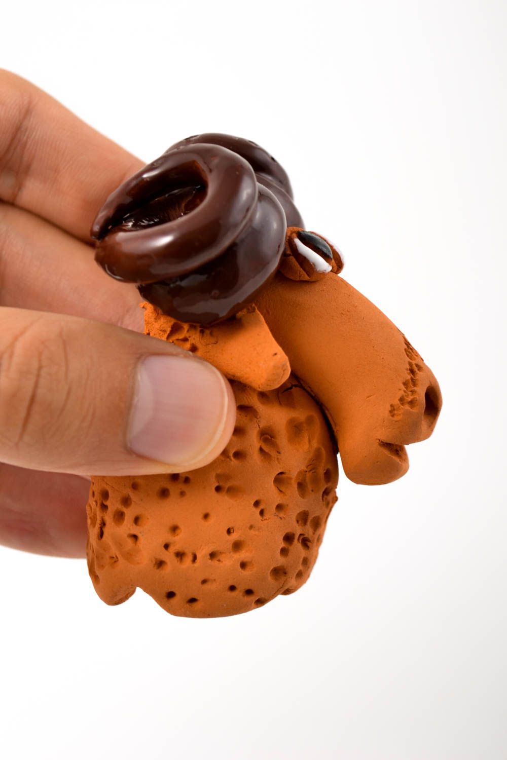 Agnello in ceramica fatto a mano figurina divertente souvenir originale foto 2