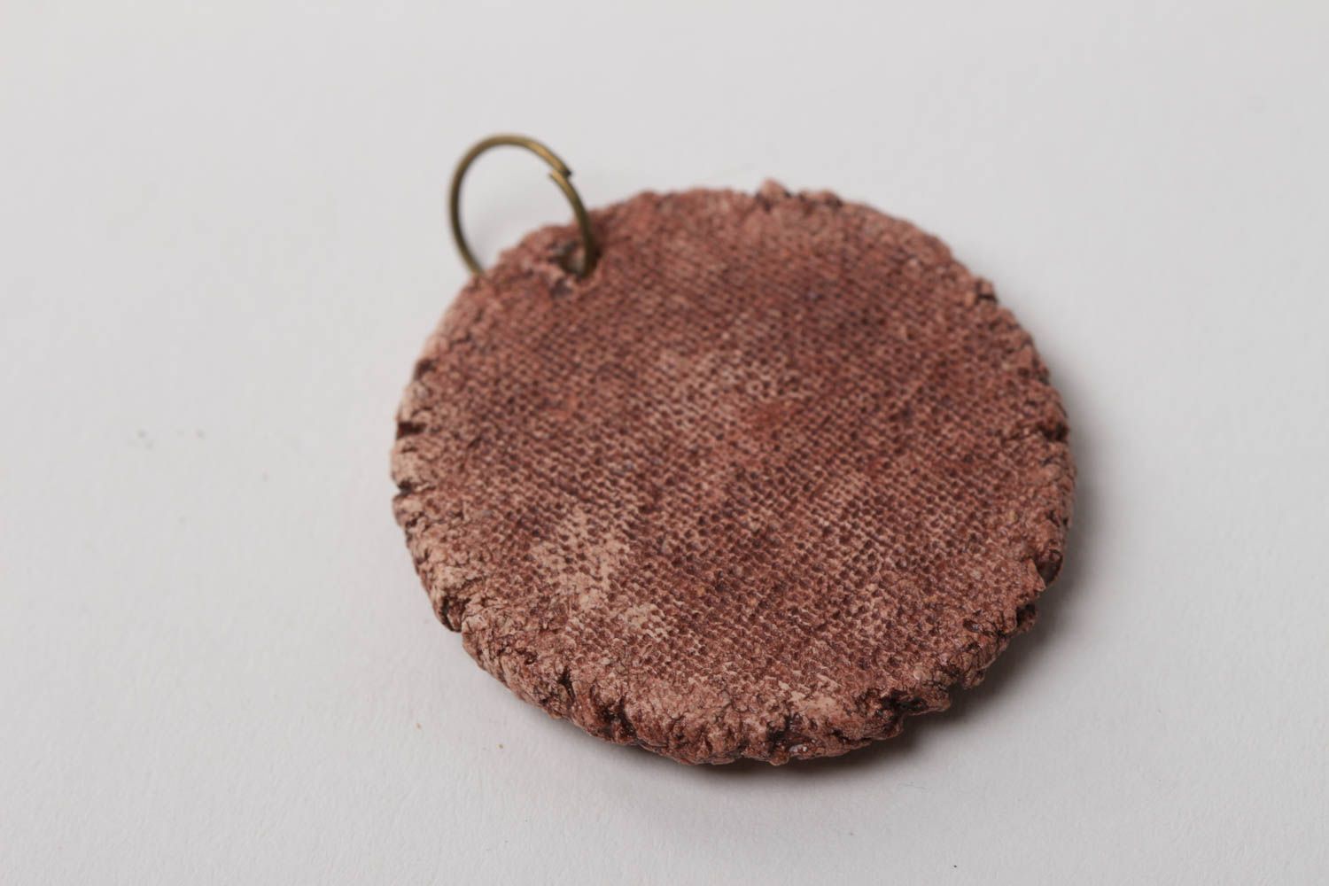 Handmade pendant designer accessory unusual gift ideas clay pendant for men photo 4