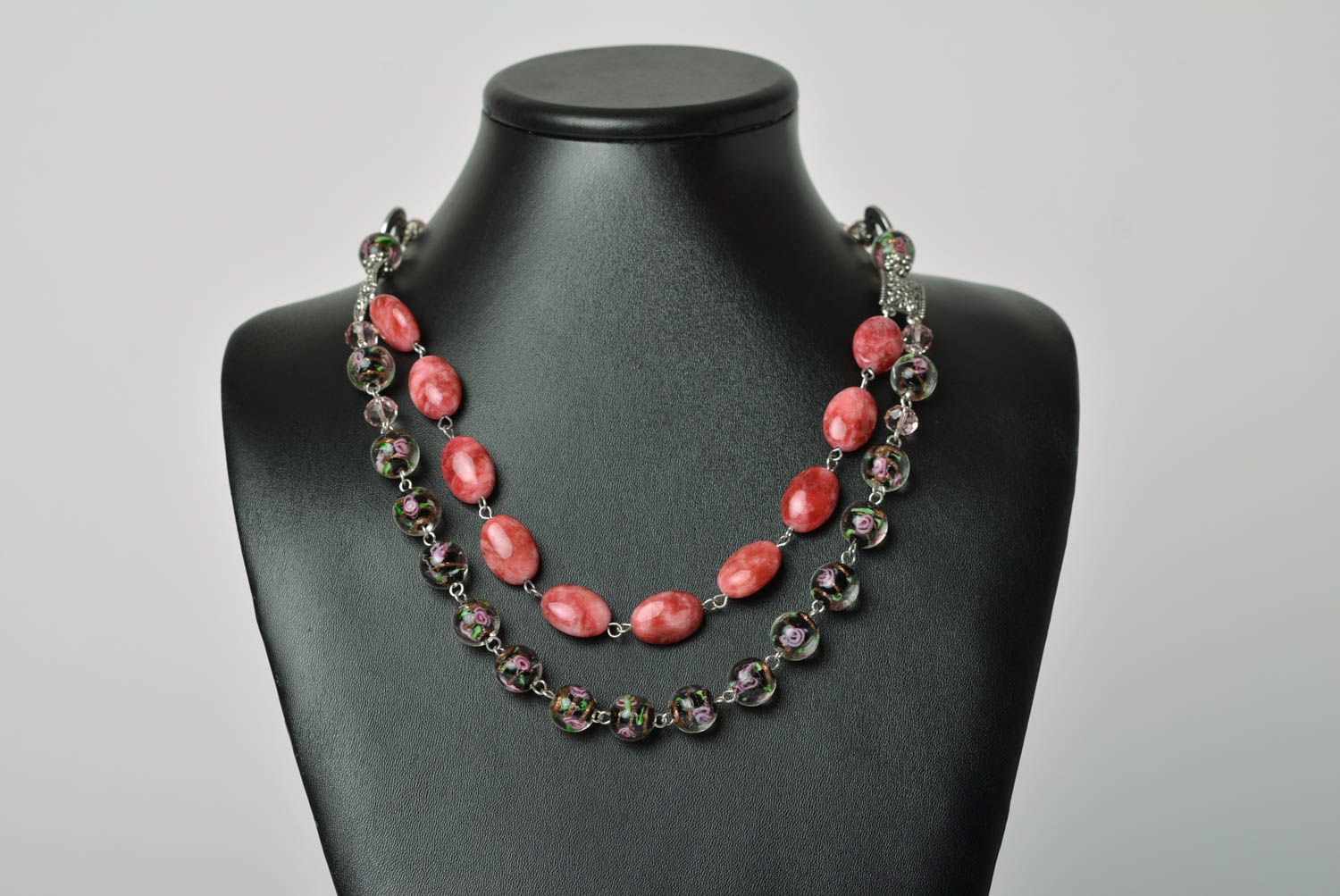 Handmade gemstone necklace stylish bead necklace neck accessories for girls photo 2
